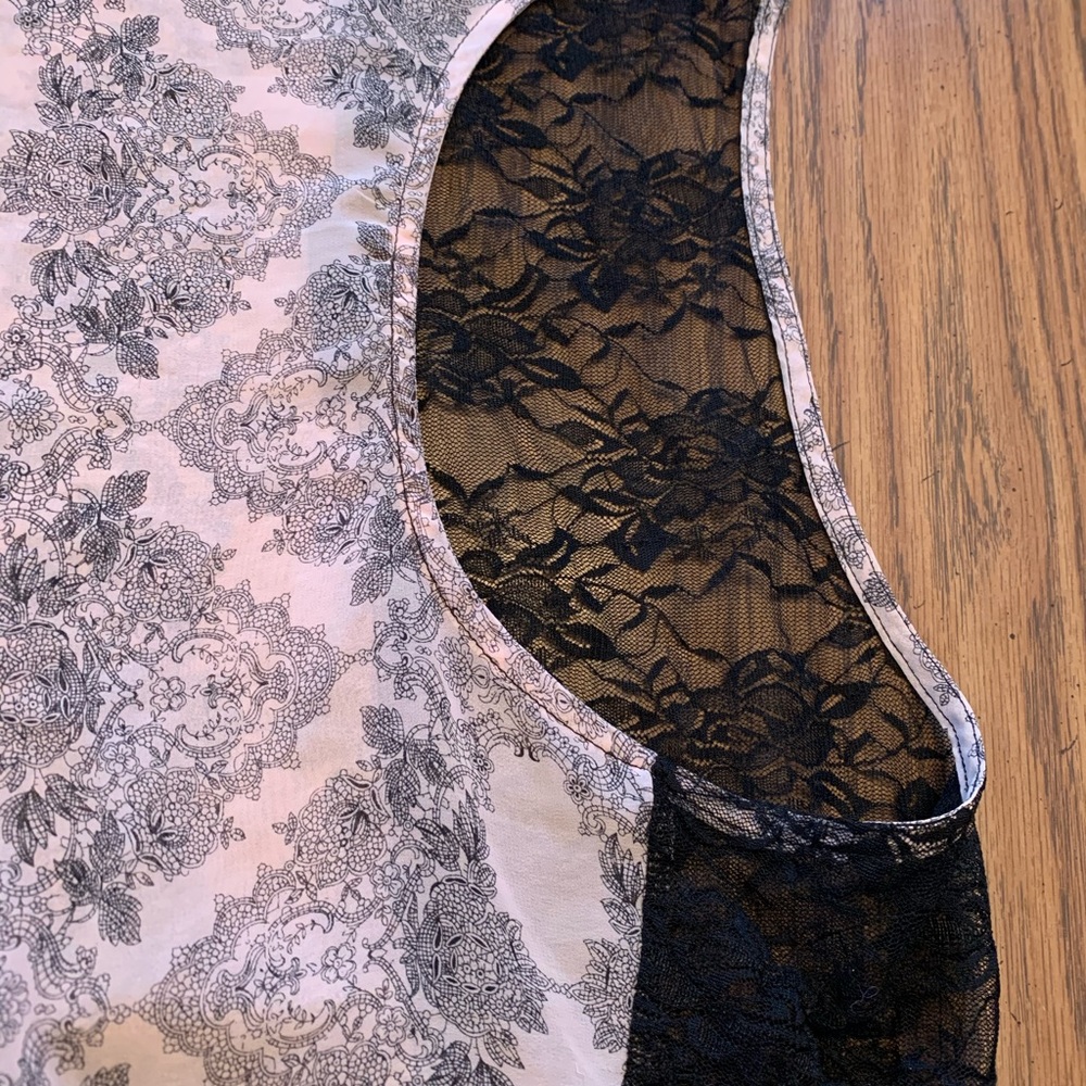 Y2K crop top sheer lace